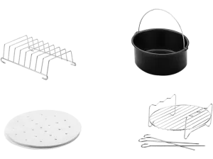 Accesorio freidora - Ufesa 72805518 Freidora de aire pack 4 accesorios, Inox
