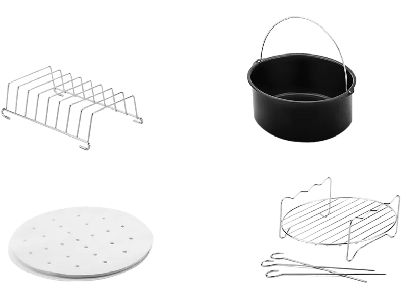 Accesorio freidora - Ufesa 72805518 Freidora de aire pack 4 accesorios, Inox