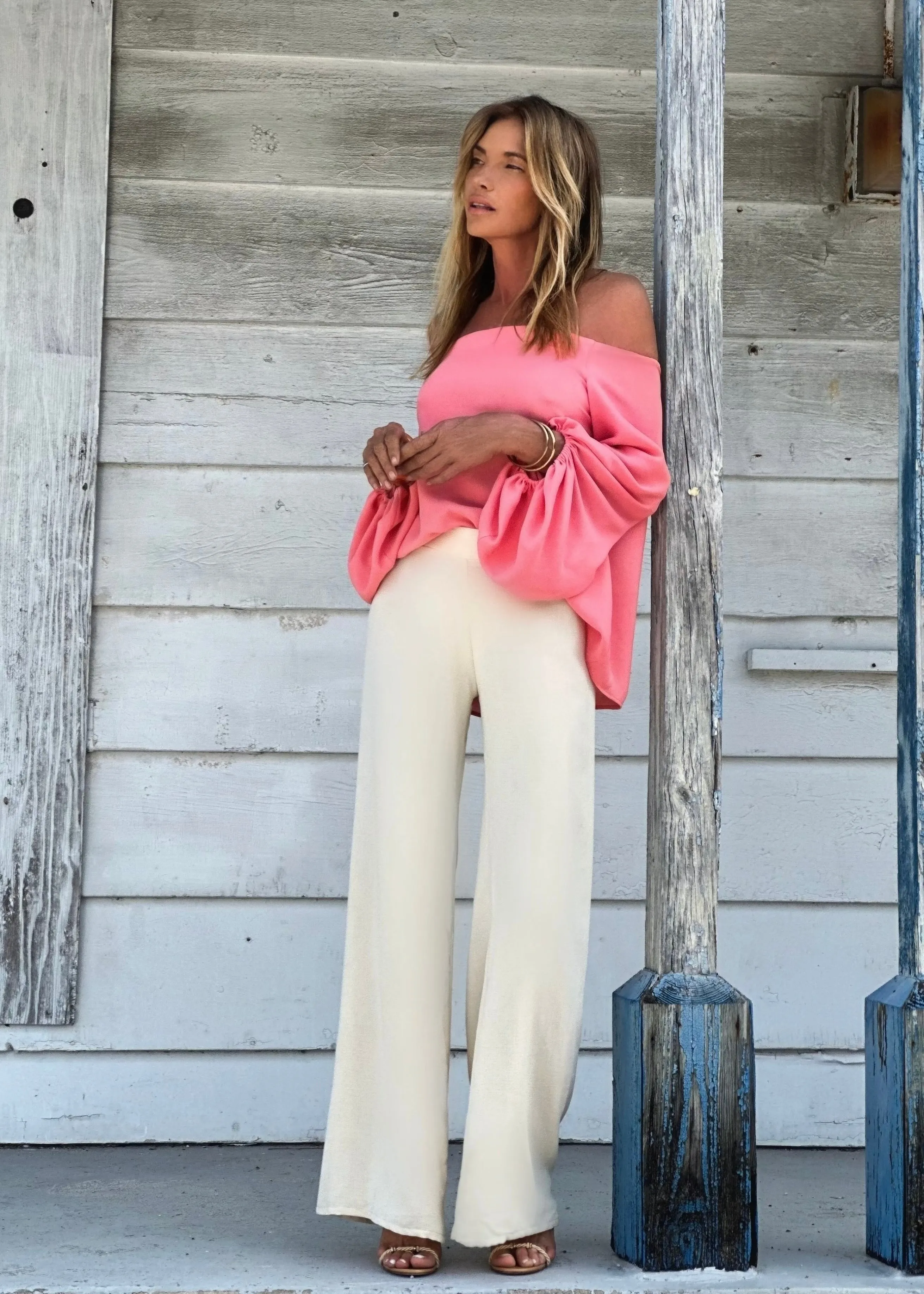 Audrey Pant Cream (Linen Look)