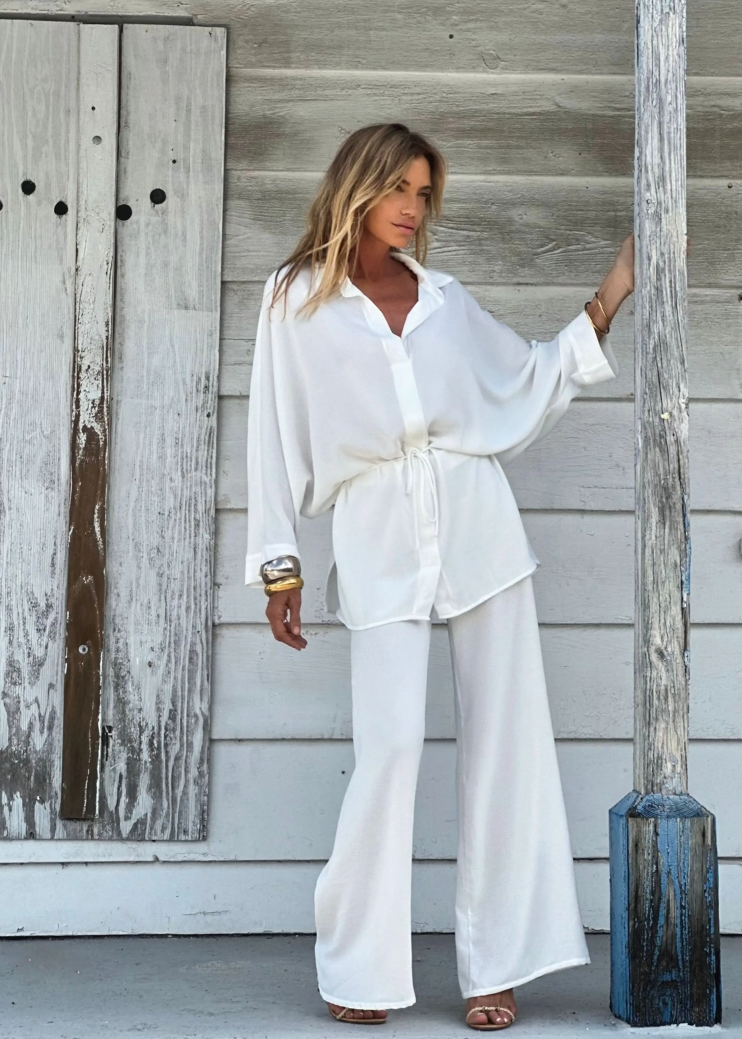 Audrey Pant Off White (Linen Look)