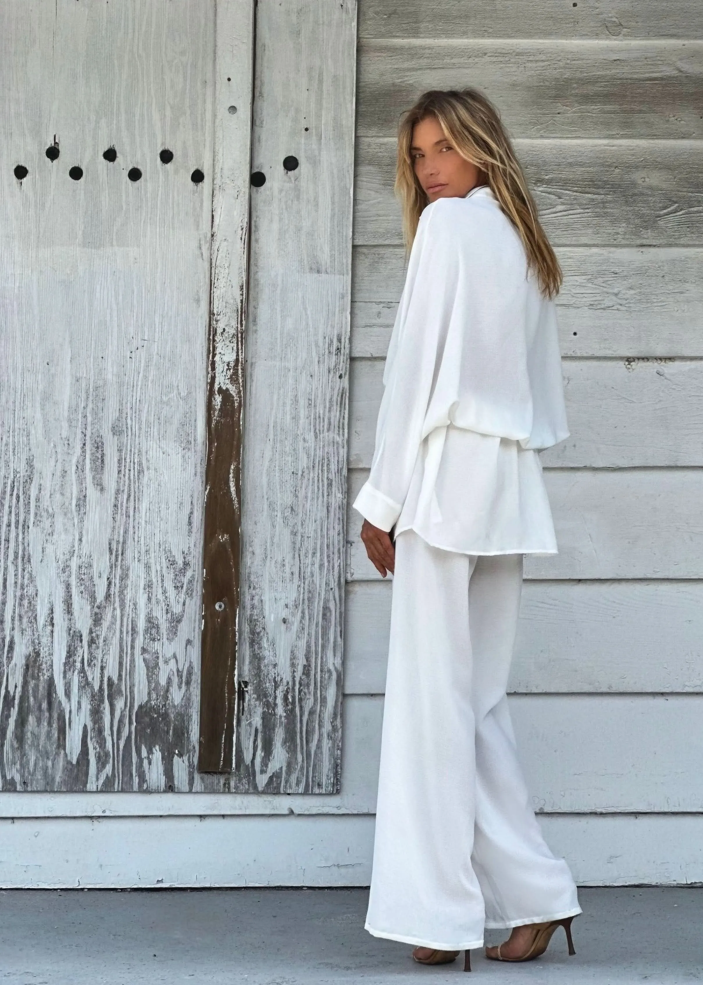 Audrey Pant Off White (Linen Look)