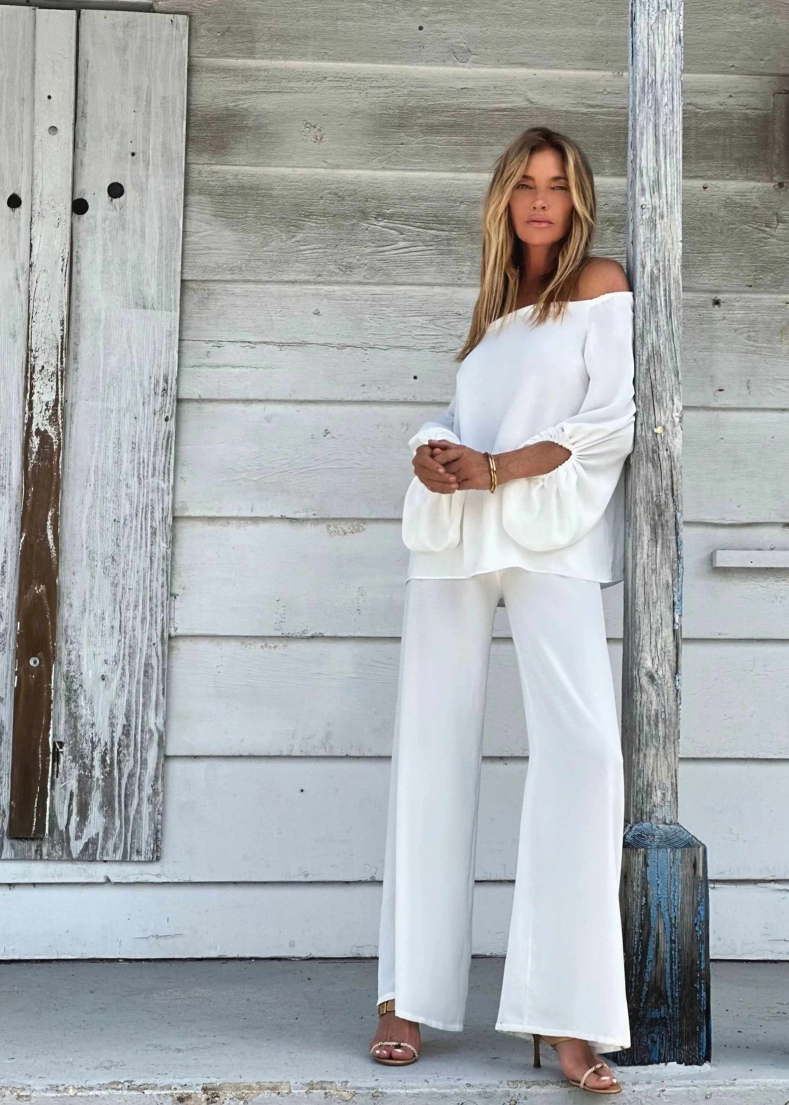 Audrey Pant Off White (Linen Look)