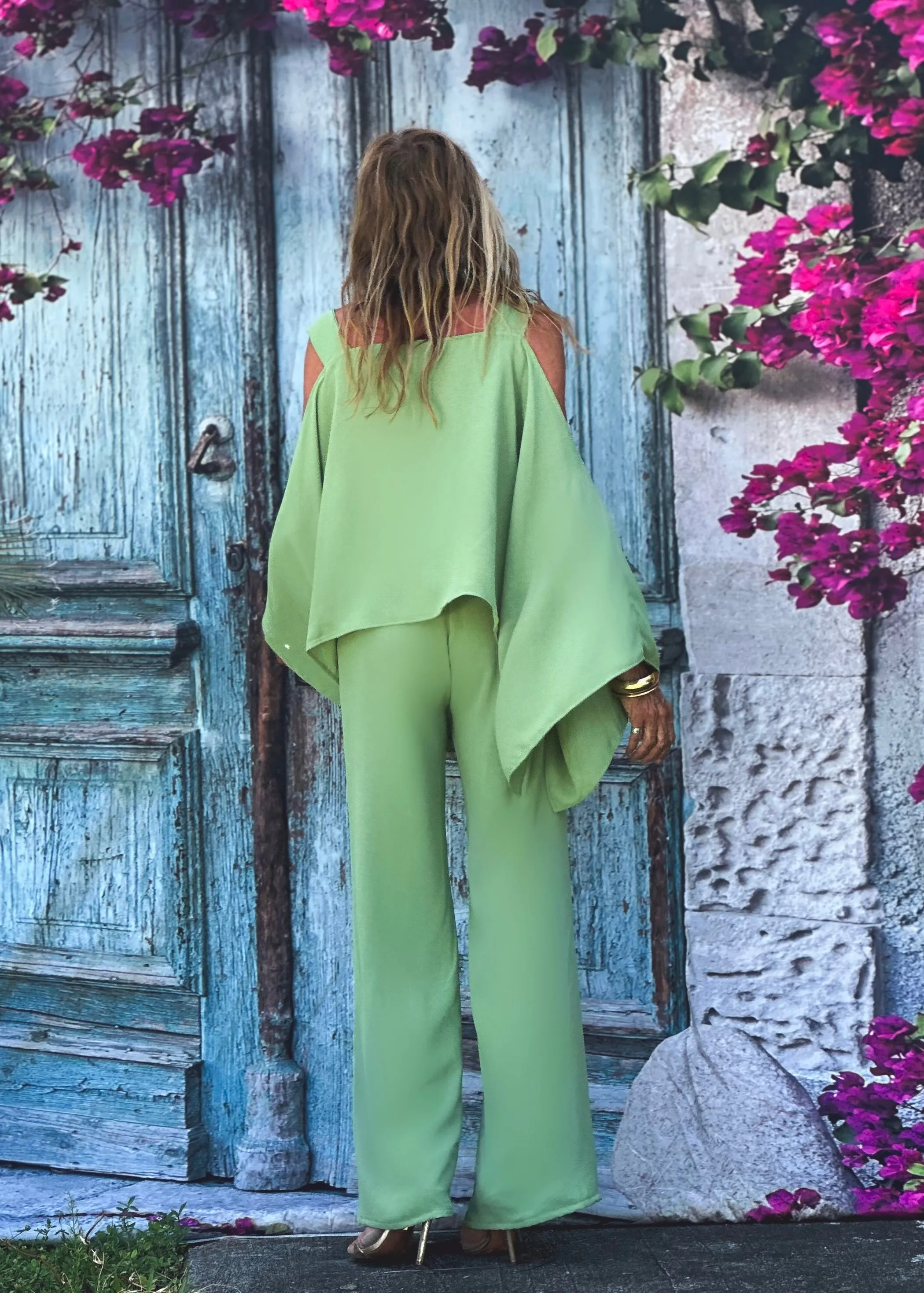 Audrey Pant Pistachio (Linen Look)
