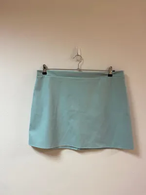 Blue pvc a-line mini skirt, Miss Selfridge, Size 18 (Polyester, Polyurethane)