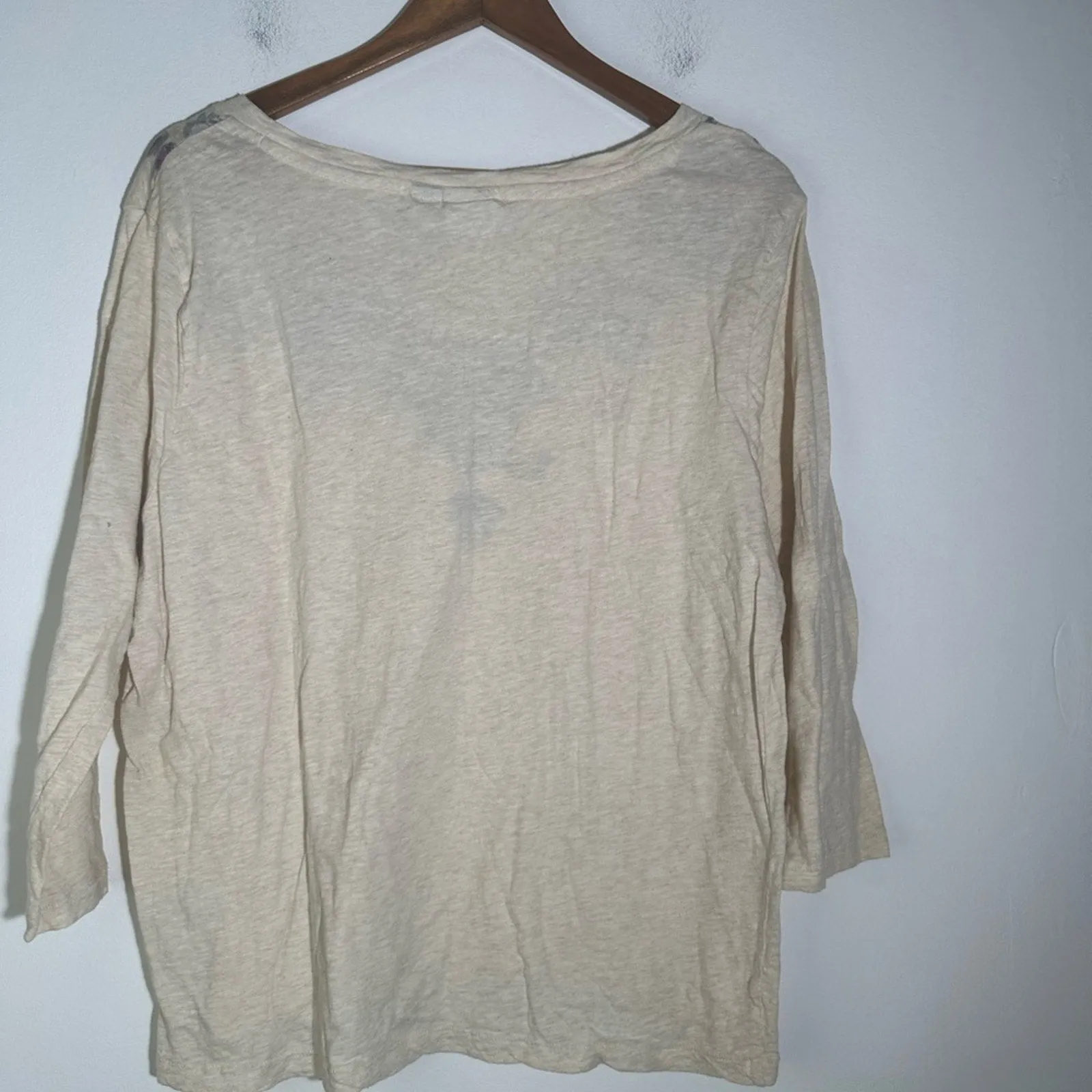 Caribbean Joe Cream Embellished Blouse
