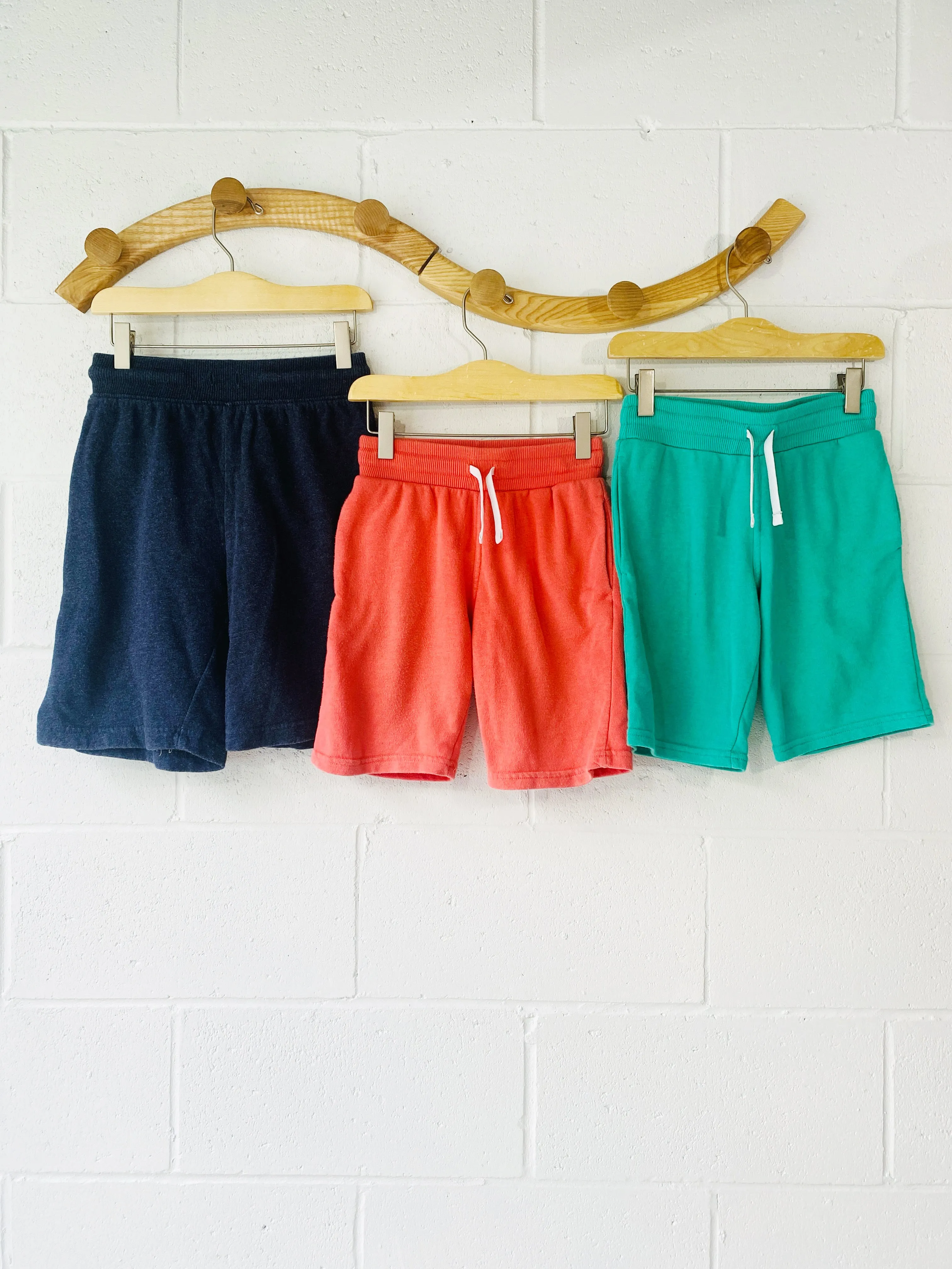 Coral, Navy   Green Shorts Bundle, 7-8 years