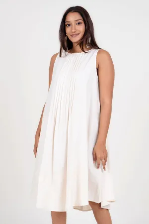 Envogue Women's Sleeve Less Chic Casual Linen Dress