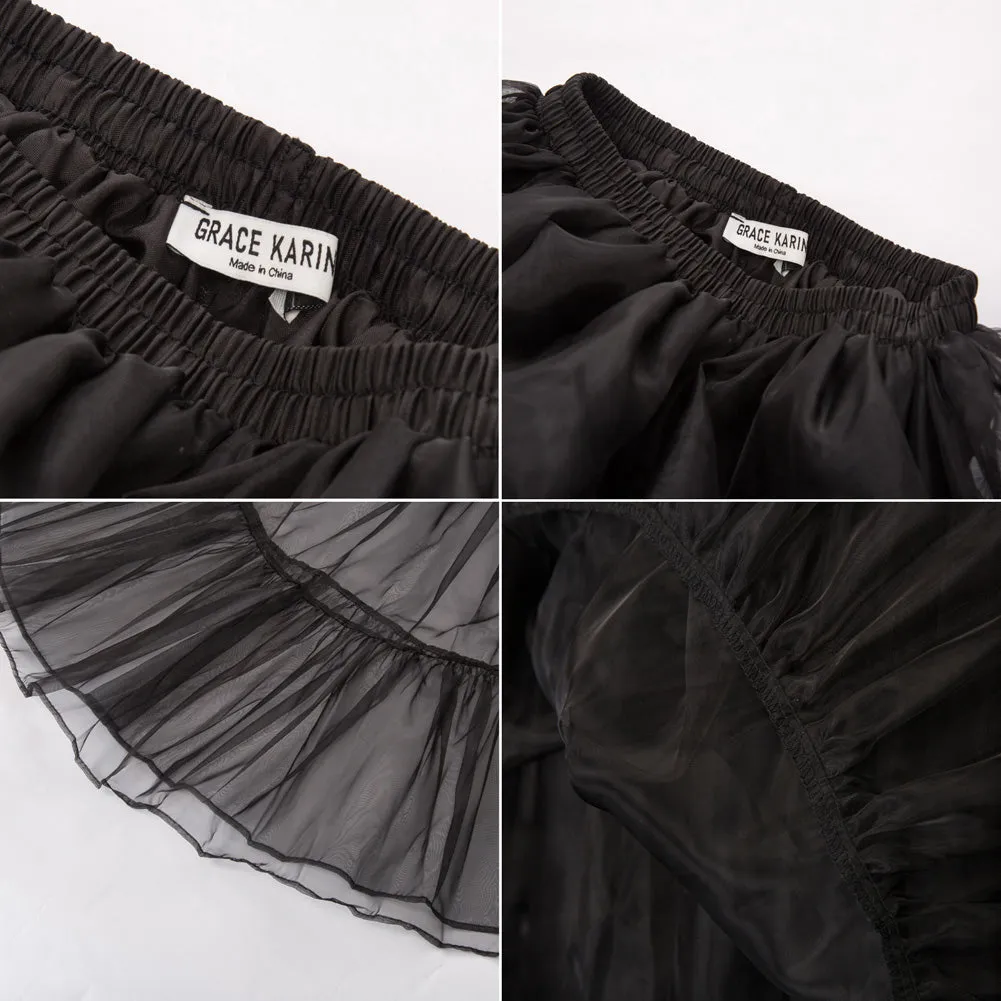 Organza Petticoat Underskirt Crinoline 3 Tiers Vintage Retro Dress