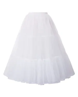 Organza Petticoat Underskirt Crinoline 3 Tiers Vintage Retro Dress