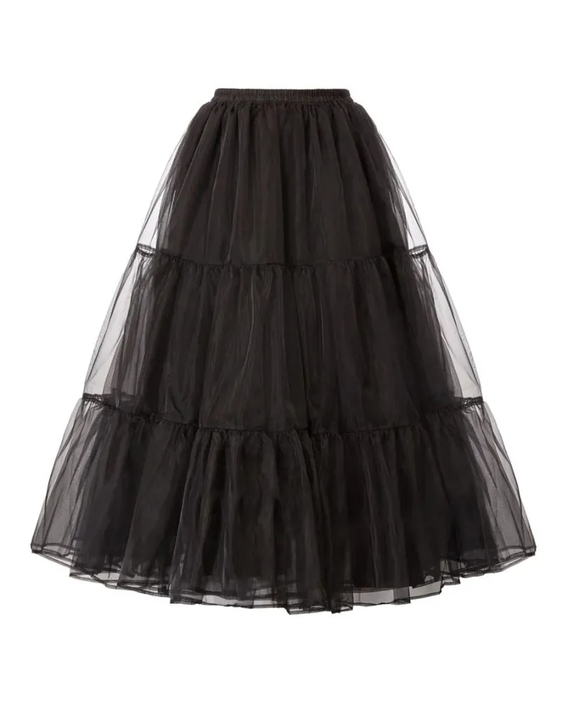 Organza Petticoat Underskirt Crinoline 3 Tiers Vintage Retro Dress