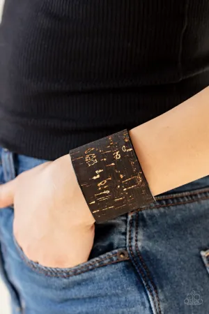 Paparazzi Accessories - Up To Scratch #B329 Bin 7/1 - Black Bracelet