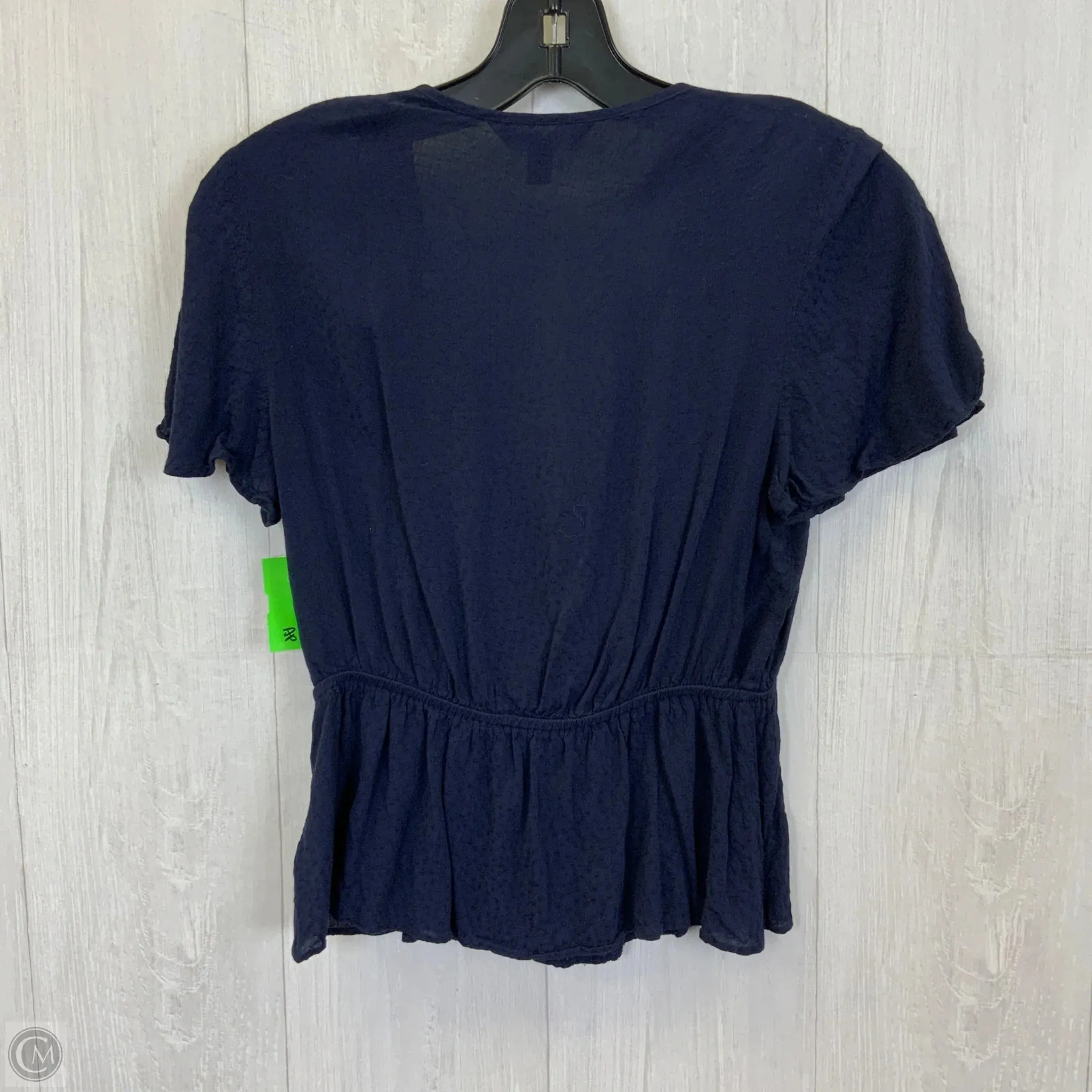 Top Short Sleeve By Express In Navy, Size: Xs
