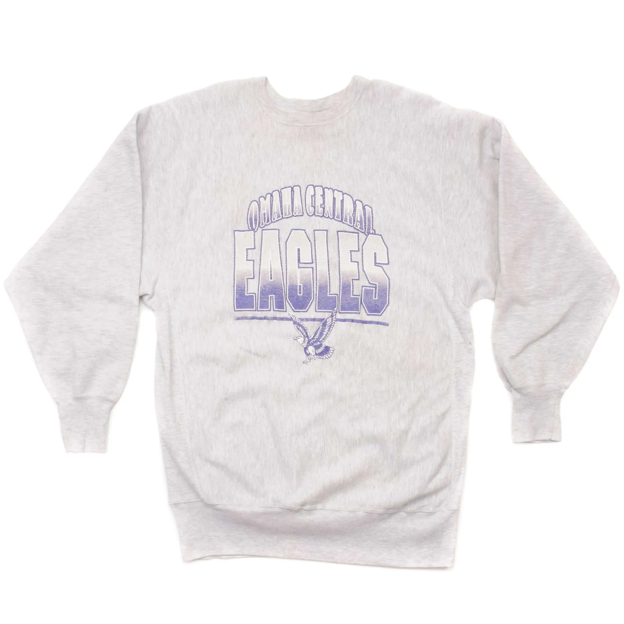 VINTAGE CHAMPION REVERSE WEAVE OMAHA CENTRAL EAGLES SWEATSHIRT 90S LARGE MADE US